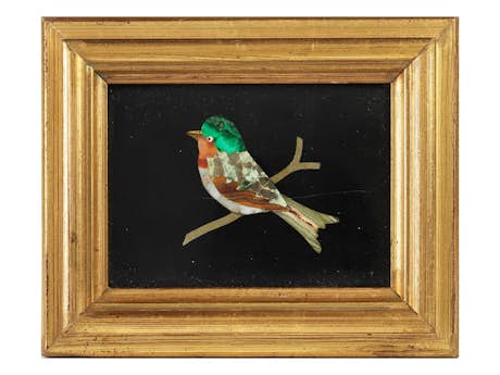 Pietra dura-Darstellung eines Vogels